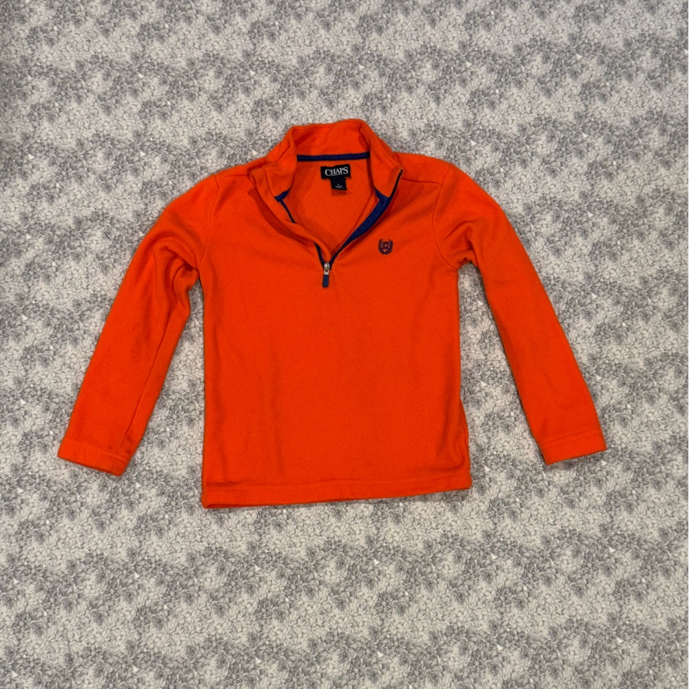 Chaps Orange Fleece Pullover